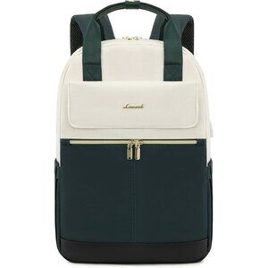 15.6inch Dark Green Bag with USB Port Waterproof Purse Anti-Theft Backpacks